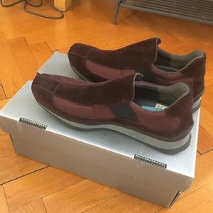 Prada Slip-On Bordeaux Suede Sneakers. New and never worn.
